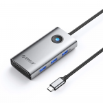 Orico PW11-6P USB-C &scaron;akotuvo prijungimo stotis 3x USB-A 3.0 + 1x USB-C 2.0 + 1x HDMI - pilkos spalvos