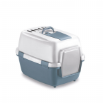 Stefanplast Uždaras kačių tualetas WivaCatt 55x40x40cm balta mėlyna