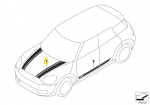 BMW MINI Countryman F60 Priekinis De&scaron;inysis Dekoratyvinis Juostas Originalus 51147438496