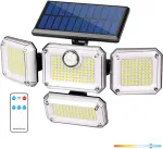 2,5W LED prožektorius su saulės baterija GLOW G2, juodas, 6500K, su judesio davikliu, IP44