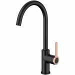 Kriauklės mai&scaron;ytuvas AB AMBER, juodas/auksinis