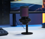 Ausinės Trust Gaming GXT238 AURON USB Mikrofonas juodas Kompaktes ir stylisch beleuchtetes USB-Mikrofonas f&uuml;r Streaming Content-Erstellung, juodas