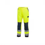Kelnės Sara Workwear Drogowiec 11520-27, mėlyna sp./geltona sp./pilka sp., L dydis