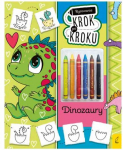 Platon Dinozaury rysowanie krok po kroku su kredkami 76535