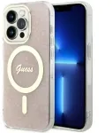 Guess GUHMP14LH4STP 4G telefono dėklas su MagSafe palaikymu, skirtas iPhone 14 Pro, rožinis