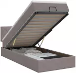 Reguliuojama lova su čiužiniu Taupe 80 x 200 cm Audinys
