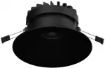 Solar Plus KOMBIC &oslash;150 13-19W 1345-1830LM 4000K CRI90, Elipse &scaron;viesos paskirstymas, IP43, Juoda. I&scaron;pjovos &oslash;150mm.