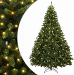 Dirbtinė Sulankstoma Kalėdų Eglutė 210 cm 400 LED &Scaron;ilta balta