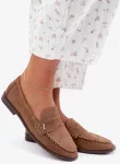 Rudos zom&scaron;os imitacijos mokasinai Step in style