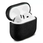 Accezz natūralios odos dėklas, skirtas AirPods 5 / 4 &ndash; juodas