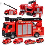 Jokomisiada FIRE BRIGADE transforming Light, sound, water spray + 4 cars ZA6560