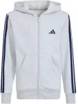 Bluza vaikams adidas Essentials Full-Zip Hoodie jasnoszara KQ9050 (140cm)