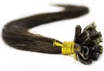 Matrix Plaukai su keratinu sruogomis 100% natūralūs su žvyneliais keratinas 60 cm rudi 4