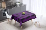 Le Jardin du Lin virtuvinė dekoratyvinė staltiesė violetinė juoda 140 x 140 cm - sukurta ir pagaminta Turkijoje