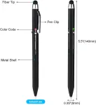 Smttw 5-in-1 Stylus & daugiaspalvis tu&scaron;inukas, daugiafunkcis ra&scaron;iklis su metaline dovanų dėžute - juodas, mėlynas, raudonas, žalias, universalus stylus jutikliniams ekranams (juodas)