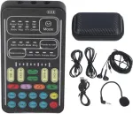 Annadue balso keitiklis, i9 balso keitiklio rinkinys, ne&scaron;iojama garso plok&scaron;tė tiesioginei transliacijai su mikrofonu ir ausinėmis, skirta ps4/switch/pc (juoda)