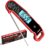 Skaitmeninis mėsos termometras, 1 sek., &plusmn;0.3&deg;c, Ip67, raudonas