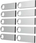 10 vnt. Usb atmintinė 8 Gb, metalinė, atspari vandeniui