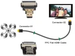 Chenyang Cyfpv Micro Hdmi jungtis (vyri&scaron;ka) į Hdmi jungtį (moteri&scaron;ka) Fpc plok&scaron;čias kabelis 1080p, skirtas Fpv Hdtv multikopteriui, aerofotografijai, 0,5 m
