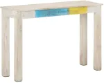 Konsolinis staliukas, baltas, 115x35x77cm, mango mediena
