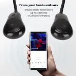 Kompiuterio kolonėlės Ashata Bluetooth garsiakalbis ant kaklo, belaidis ne&scaron;iojamas laisvų rankų įranga, tikras 3d stereo garsas aplink kaklą, ne&scaron;iojamas Bluetooth garso įrenginys namams ir (juodas)