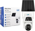 PNI IP794 vaizdo stebėjimo kamera su &bdquo;Wi-Fi&ldquo;, PTZ, dvigubu objektyvu 2MP + 2MP, 5,5W saulės baterija, 8000mAh akumuliatoriumi