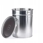 Metalinis kibiras 35l su užveržimo žiedu, 8 vnt.