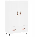 Auk&scaron;ta balta spintelė 115cm medis/metalas 69,5x31cm