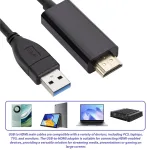 Wiyety Usb į Hdmi adapteris: 1.8 m Usb 3.0/2.0 į Hdmi adapterio kabelis, Hdmi kabelis, 1080p jungties kabelis, projektoriaus vaizdo monitoriaus kabelis, skirtas Pc, ne&scaron;iojamam kompiuteriui, Hdtv televizoriui, suderinamas su Windows