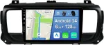 Automagnetola Yuntx [6gb + 128gb] Android 14 automobilinis radijas Toyota Proace/citroen Jumpy 2016-2019-[integruotas Carplay/android Auto/dsp/gps]-9 colių Ips ekranas Dab/mirror Link/bluetooth 5.0/360 kamera
