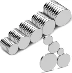 Delaga, 40 mažų magnetų rinkinys, 5 skirtingų dydžių, neodimio magnetai, itin stiprūs, 6 x 2 mm, 8 x 2 mm, 10 x 2 mm, 12 x 2 mm, 15 x 2 mm, mini magnetai magnetinei lentai, &scaron;aldytuvui, baltajai lentai, biurui, "pasidaryk pats" projektams