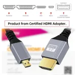 Hdmi 2.0 A į Micro Hdmi D Kabelis 4k 60hz, 2m