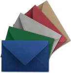 Mini vokai &ndash; 5,2 x 7,6 cm &ndash; su drėgnu uždarymu gėlių sveikinimams, atvirukams, pakabukams ir piniginėms dovanoms, Farbenfroh by Gustav Neuser