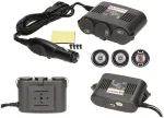 Automobilinis skirstytuvas 3 lizdai + Usb 12v/24v, 10a
