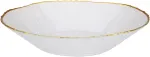 Home & Styling stiklinė sriubos lėk&scaron;tė su auksiniu apvadu Datura, 20 cm
