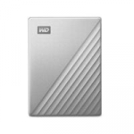 Kietasis diskas 2,5 Western Digital My Passport Ultra Mac 4TB Sidabrinis USB-C/USB3.0 HDD 6,4cm 2,5Zoll Metal finish RTL portable extern