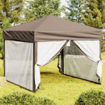 Proginė palapinė su &scaron;oninėmis sienomis, taupe, 3x3m