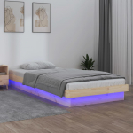 Lova Lovos rėmas su LED, 90x200cm, medienos masyvas