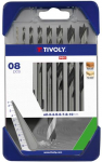 Grąžtas Tivoly Medžio grąžtų rinkinys (mink&scaron;tai medienai ir kietmedžiui) Clipster PRO 8vnt &Oslash;2-10mm