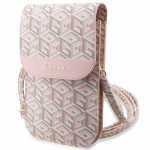 Guess krep&scaron;ys telefonui GUWBHGCFSEP pink Piniginė GCube Stripe