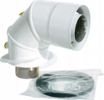 SpiroFlex 60/100 FKKPB adapteris (alkūnė) su baltomis matavimo jungtimis