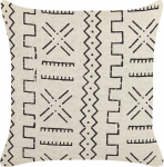 Beliani Lumarko Cotton dekoratyvinė pagalvė su geometriniu ra&scaron;tu 45 x 45 cm balta ir juoda MYRICA!