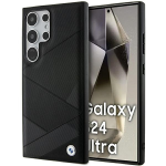 Samsung Galaxy S24 Ultra BMW dėklas Signature odinis Crossing Lines Pattern (BMHCS24L23RCGPK) juodos spalvos