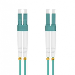 helos LWL Patchkabel OM3 Duplex 3,0mm LC-LC 50/125&micro;m aqua 15m LSZH