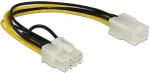 Delock maitinimo kabelis PCIE 6 kontaktų moteri&scaron;kas > 8 kontaktų vyri&scaron;kas PCIE