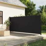 I&scaron;traukiama &scaron;oninė markizė, juodos spalvos, 180x500cm