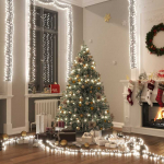 LED lempučių girlianda, 17m, PVC, 2000 &scaron;altų baltų LED, tanki