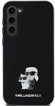 Samsung Galaxy A35 5G Karl Lagerfeld silikoninis dėklas Karl&Choupette Metal Pin (KLHCSA35SMHKCNPK) juodos spalvos
