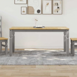 Valgomojo stalas Corona, pilkas, 160x80x75cm, pu&scaron;ies masyvas