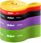 TPE mank&scaron;tos juostų rinkinys - Power Band PTs-1, 4-55 kg, 5 TPE juostos, REBEL ACTIVE